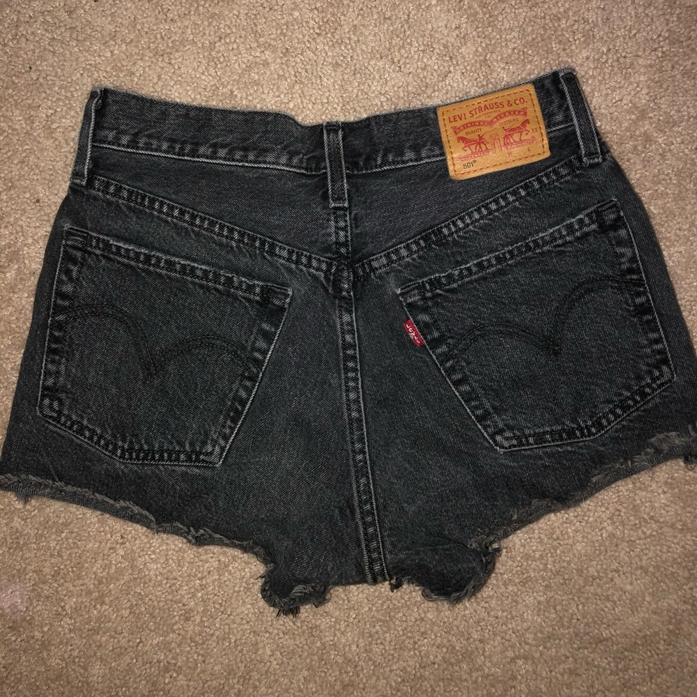 Black Levi 501 shorts